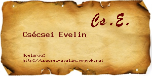 Csécsei Evelin névjegykártya