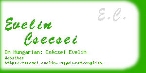 evelin csecsei business card